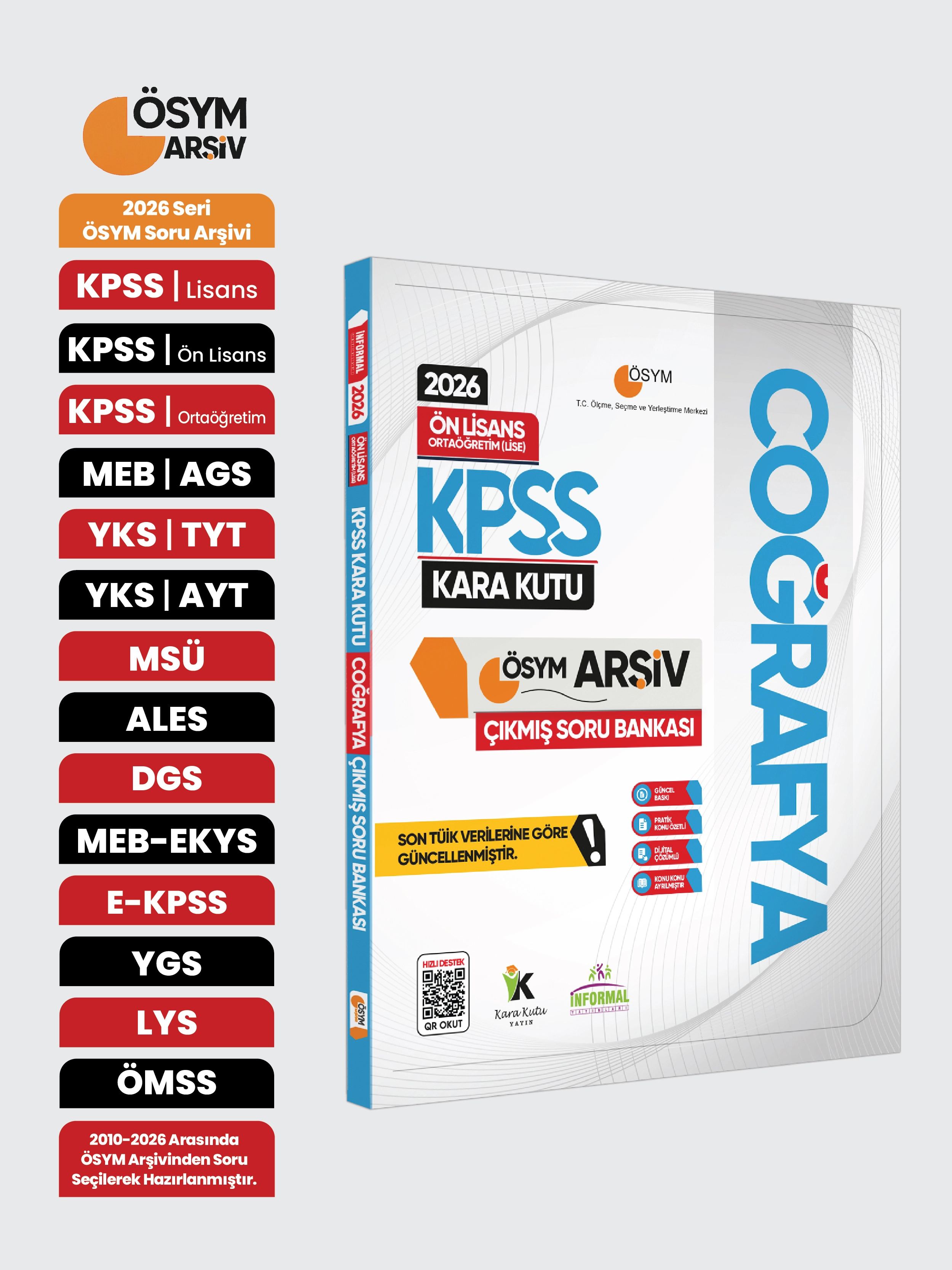 2026 KPSS Önlisans/Ortaöğretim Coğrafya Kara Kutu ÖSYM Çıkmış Soru Bankası Konu Özetli Çözümlü