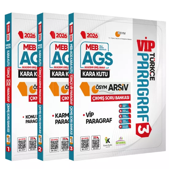 2026 MEB-AGS Türkçe Kara Kutusu Paragraf 3lü ALTIN SET ÖSYM Çıkmış Soru Bankası Konu Özetli Çözümlü