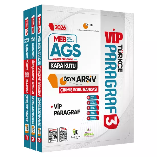 2026 MEB-AGS Türkçe Kara Kutusu Paragraf 3lü ALTIN SET ÖSYM Çıkmış Soru Bankası Konu Özetli Çözümlü