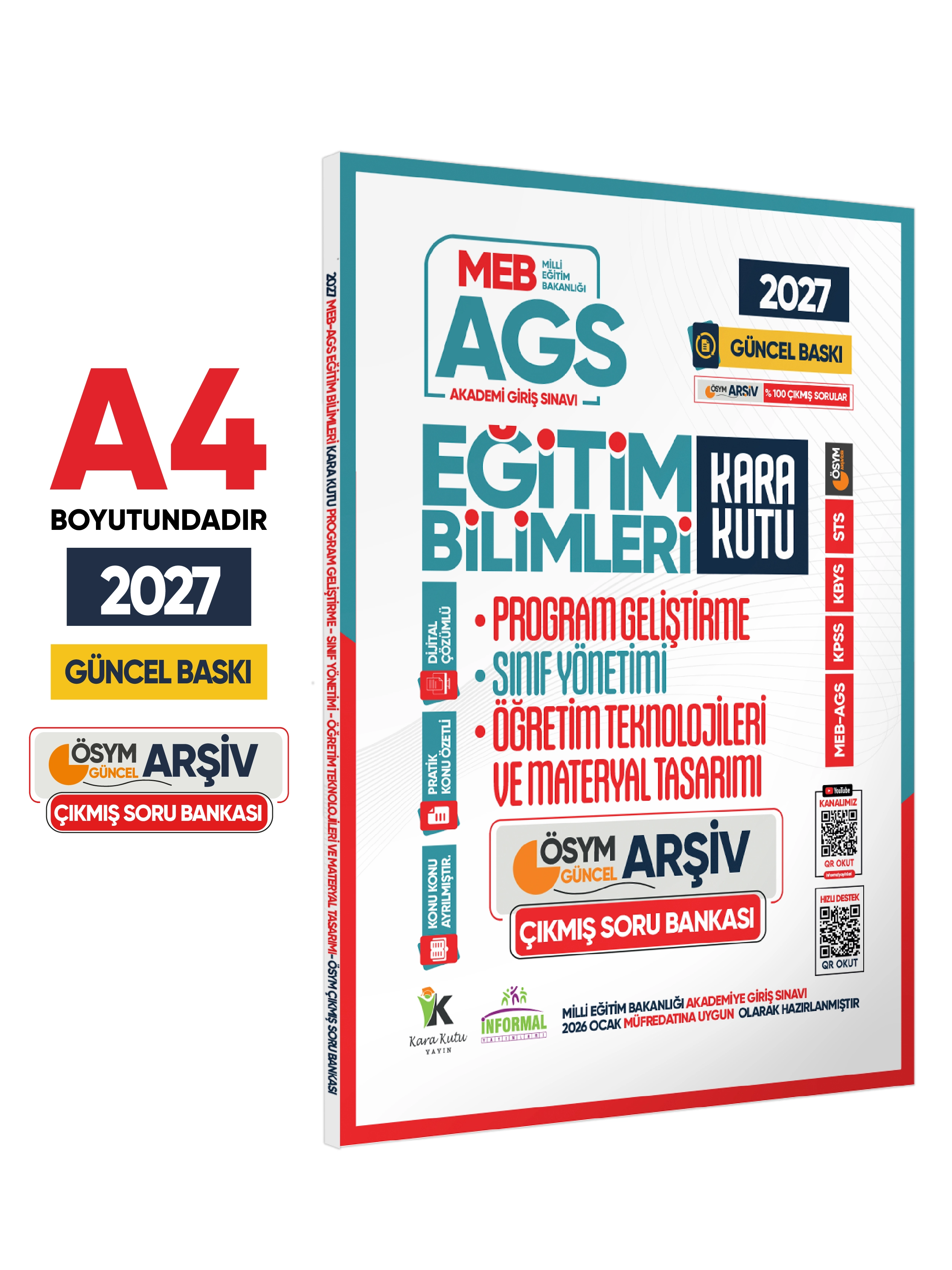 2027 MEB AGS Eğitim Bilimleri Kara Kutu Program Geliştirme-Sınıf-Materyal ÖSYM Çıkmış Soru Bankası