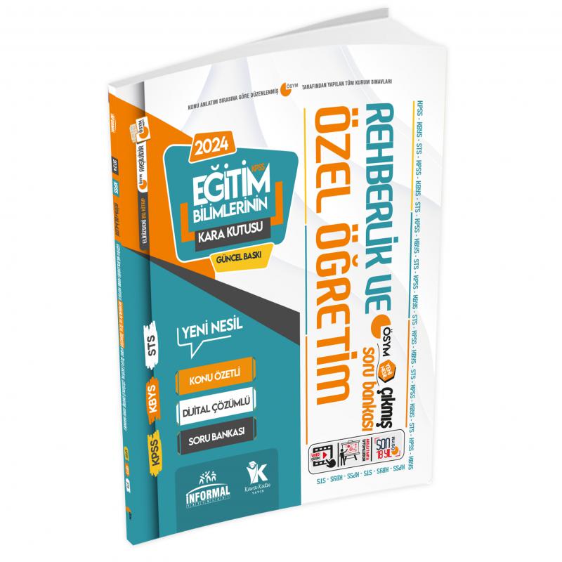 Eğitim Bilimlerinin Kara Kutusu REHBERLİK ve ÖZEL ÖĞRETİM Konu Özetli D. Çözümlü Soru Bankası