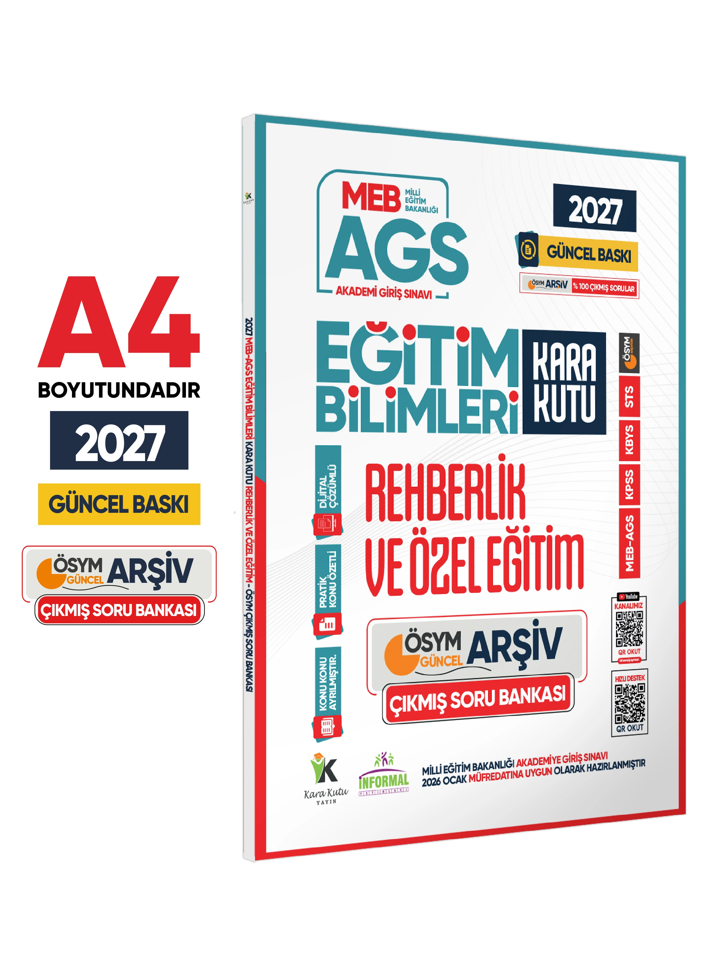 2027 MEB AGS Eğitim Bilimlerinin Kara Kutusu REHBERLİK-ÖZEL ÖĞRETİM ÖSYM Çıkmış Soru Bankası Çözümlü