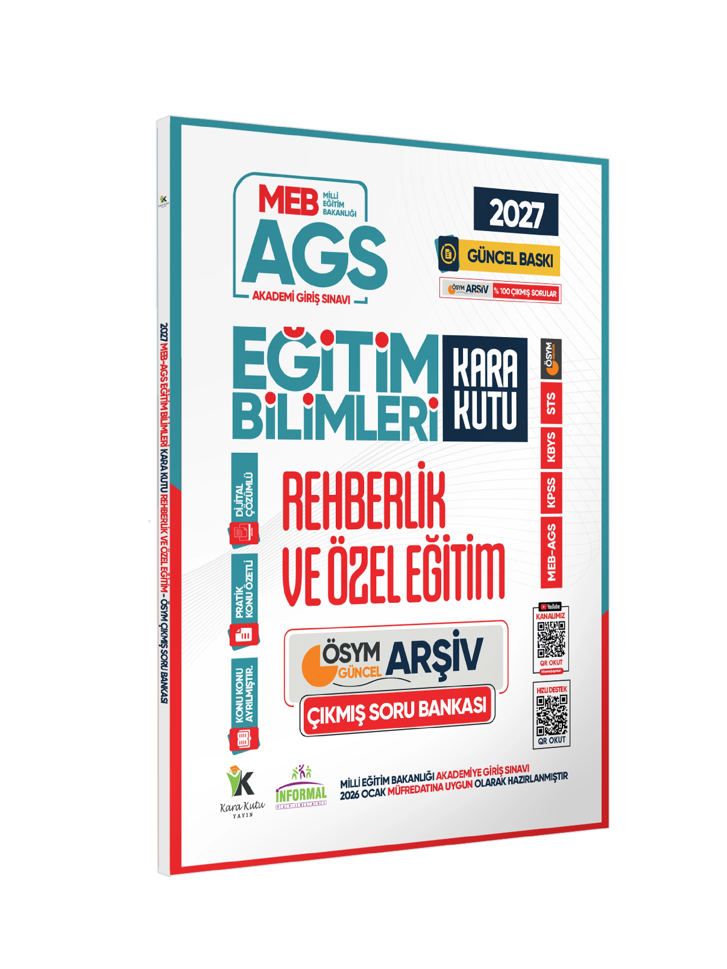 2027 MEB AGS Eğitim Bilimlerinin Kara Kutusu REHBERLİK-ÖZEL ÖĞRETİM ÖSYM Çıkmış Soru Bankası Çözümlü