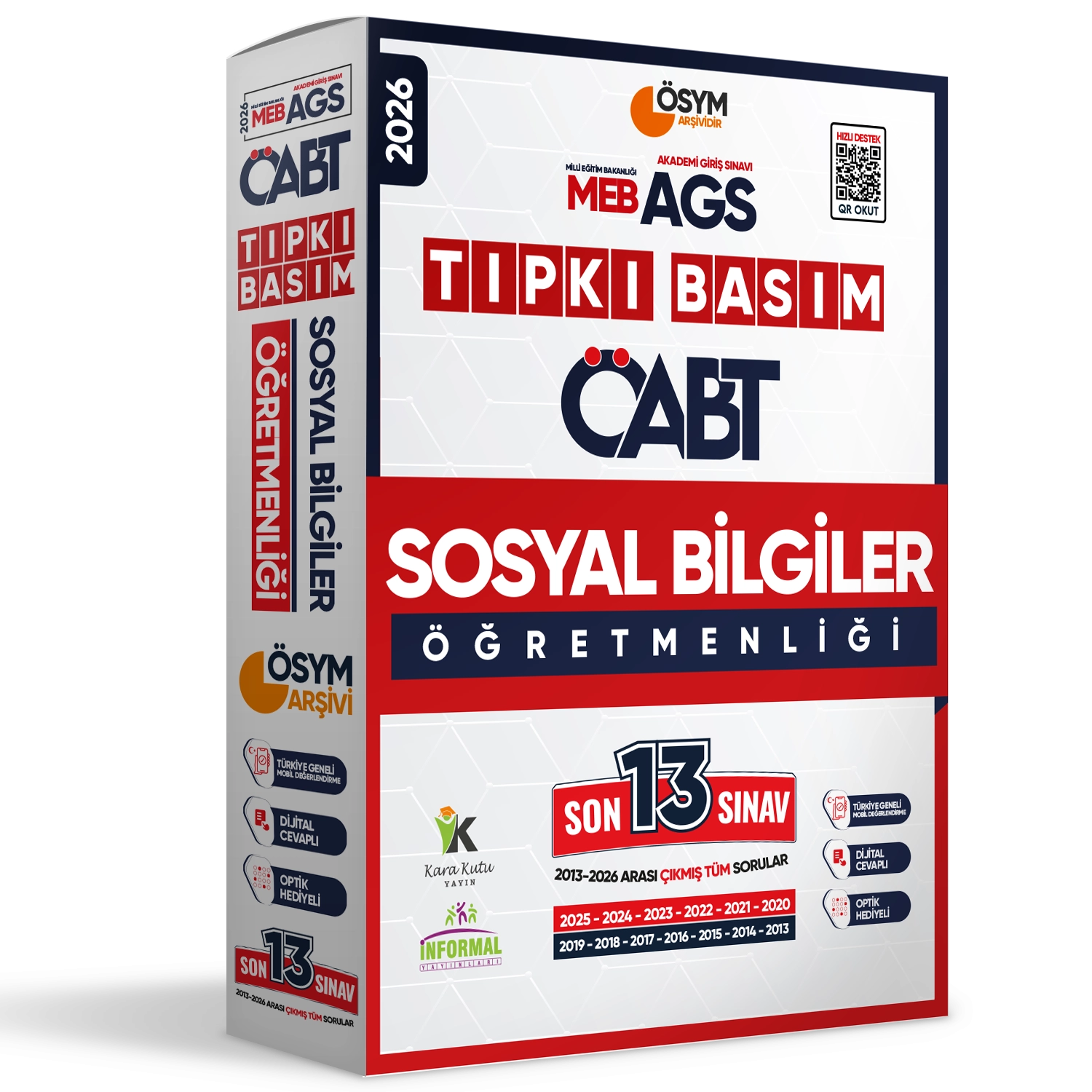 2026 MEB-AGS ÖABT Sosyal Bilgiler Öğretmenliği ÖSYM Tıpkı Basım 13lü Deneme Paketi Türkiye Geneli
