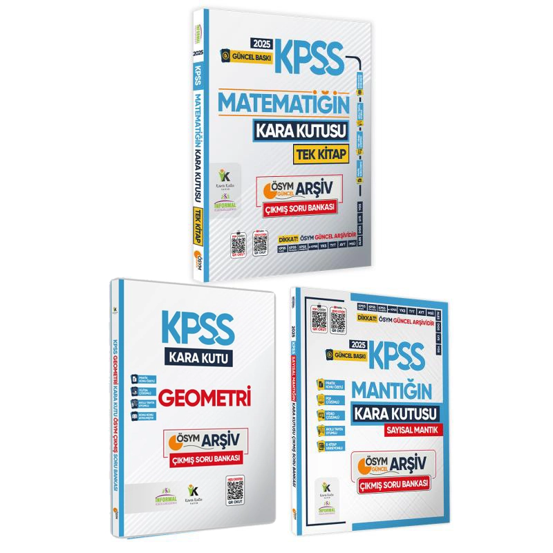 2025 KPSS Kara Kutu Matematik TEK KİTAP ALTIN SET 3lü ÖSYM Çıkmış Soru Konu Özetli PDF/Video Çözümlü