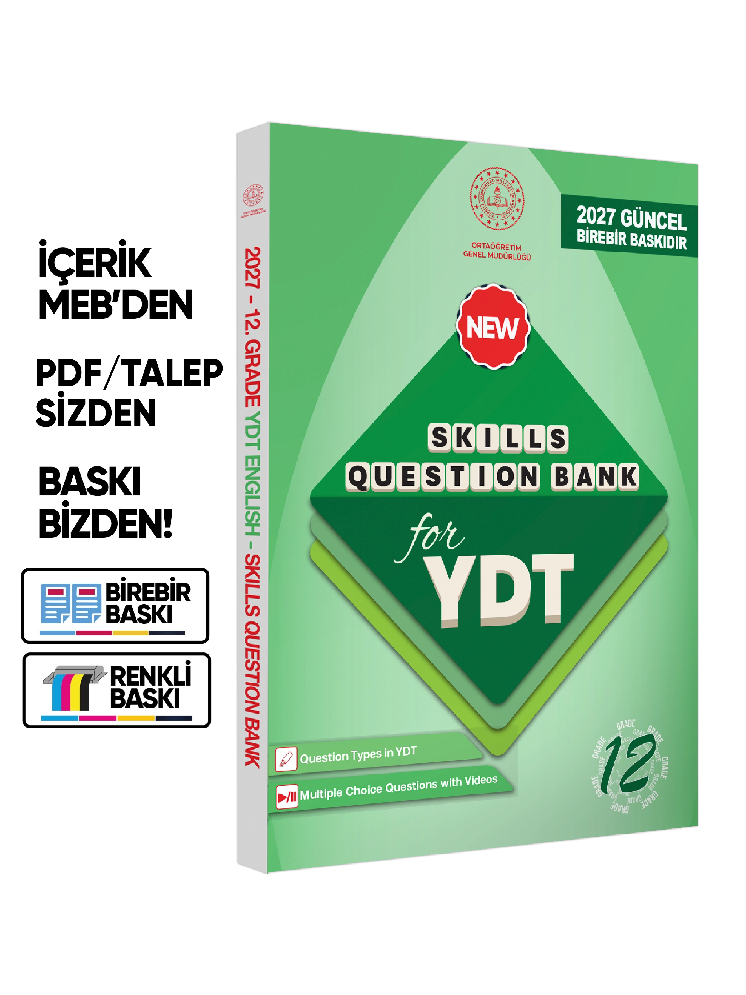 2027 YDT MEBİ İngilizce 12.Sınıf 6lı Konu Anlatımı ve Soru Bankası Seti Çözümlü BASKI ÜCRETİ