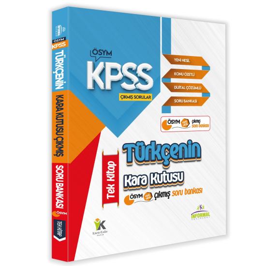 KPSS Türkçenin Kara Kutusu TEK KİTAP Çıkmış Soru Bankası Konu Özetli Dijital Çözümlü