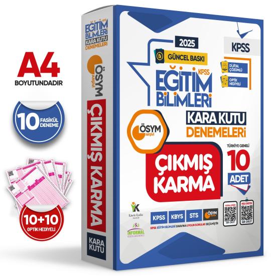 2025 MEB-AGS EĞİTİM BİLİMLERİ ÖSYM Çıkmış Soru Karma Kara Kutu 10lu Paket Deneme Türkiye Geneli Çözümlü
