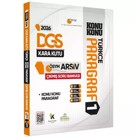 2026 DGS Kara Kutu PARAGRAF ve PROBLEMLER ÖSYM Çıkmış Soru Bankası 2li Set Konu Özetli Çözümlü