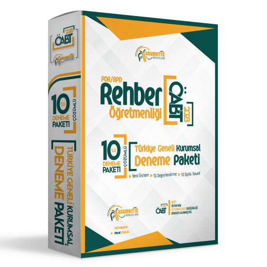 2024 ÖABT Anamorfik Yayınları Türkiye Geneli PDR-RPD-REHBER Öğretmenliği 10lu D Çözümlü Paket Deneme