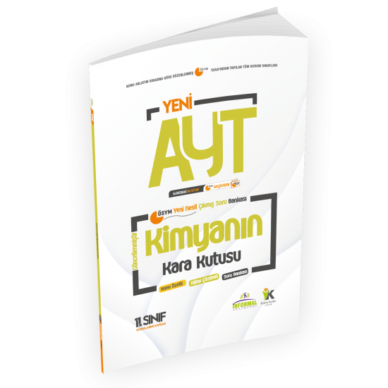 YKS- AYT KİMYANIN Kara Kutusu 3.Kitap Konu Ö. D. Çözümlü Soru BANKASI (11.Sınıf AYT konuları)