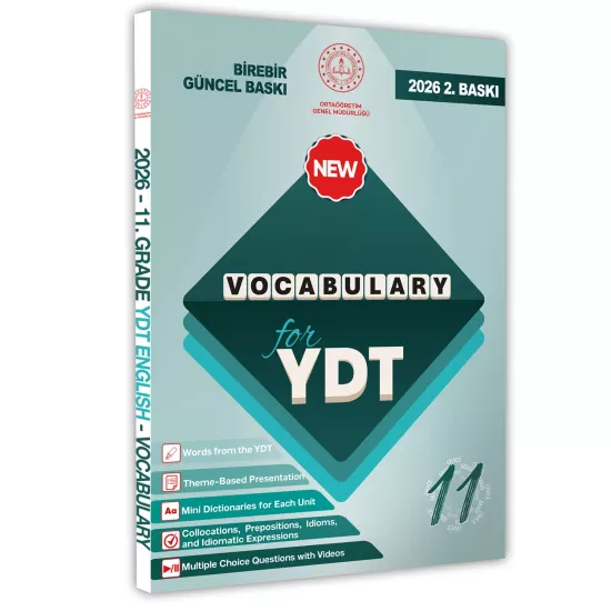 2026 YDT MEBİ İngilizce 11.Sınıf Vocabulary Kelime Bilgisi Soru Bankası Kitabı Çözümlü BASKI ÜCRETİ