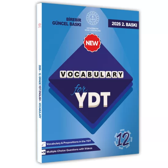 2026 YDT MEBİ İngilizce 12.Sınıf Vocabulary Kelime Bilgisi Soru Bankası Kitabı Çözümlü BASKI ÜCRETİ