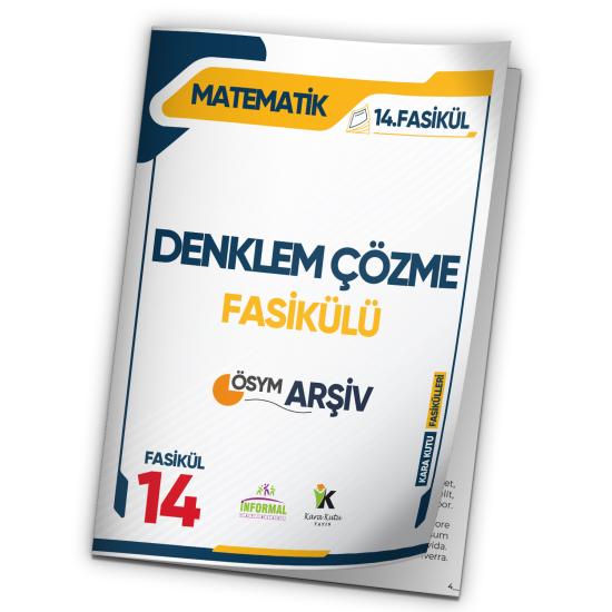 2025 KPSS Matematik Kara Kutu Denklem Çözme 14.Fasikül ÖSYM Çıkmış Soru Bankası Modüler Set Çözümlü