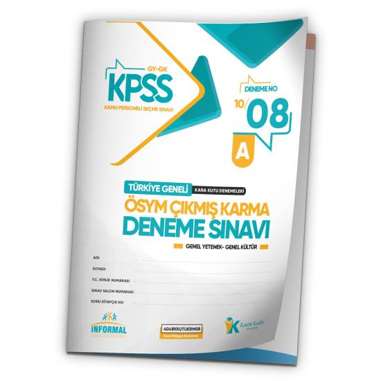 2025 KPSS ÖSYM Arşivi Çıkmış Soru Karma Genel Yetenek Genel Kültür D. Çözümlü Deneme 10/8.Kitapçık