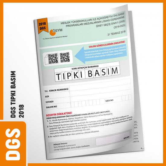 DGS 2018 ÖSYM Tıpkı Basım Türkiye Geneli Dijital Çözümlü Deneme Sınavı