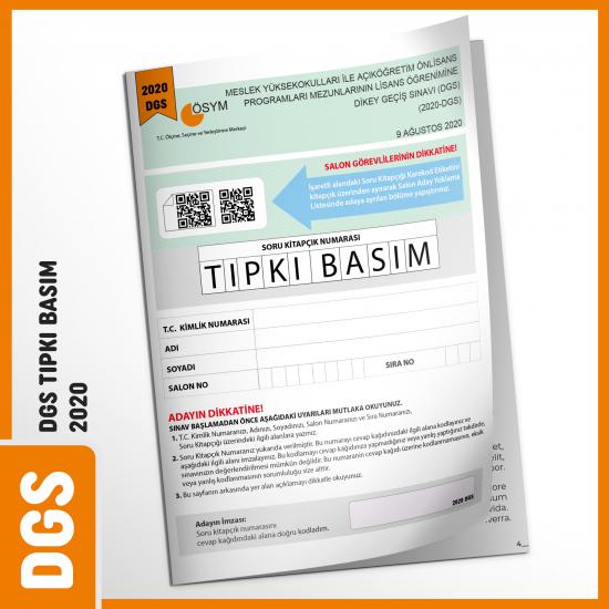 DGS 2020  ÖSYM Tıpkı Basım Türkiye Geneli Dijital Çözümlü Deneme Sınavı