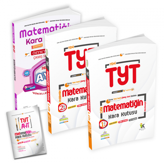 YKS-TYT Matematiğin Kara Kutusu 1.ve 2.Cilt ve AYT Matematik 3lü D. Çözümlü Çıkmış Soru Bankası Set