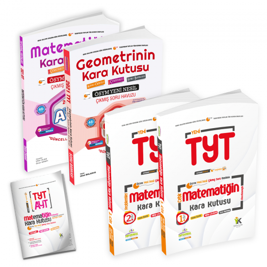 YKS TYT Matematik Kara Kutu 1. ve 2.Cilt ve Geometri -AYT Matematik 4lü Çıkmış Soru Bankası Set