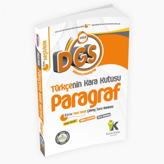 DGS Türkçenin Kara Kutusu Paragraf Konu Özetli Dijital Çözümlü Çıkmış Soru Bankası