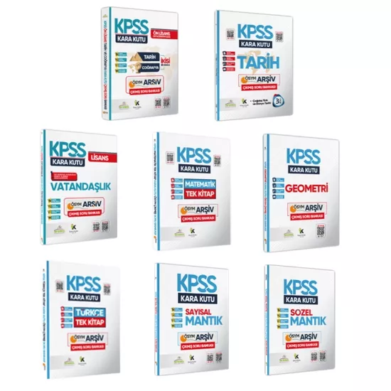 KPSS Genel Yetenek Genel Kültür KARA KUTU Yeni Set PAKET Konu Özetli ÇÖZÜMLÜ SORU BANKASI SET