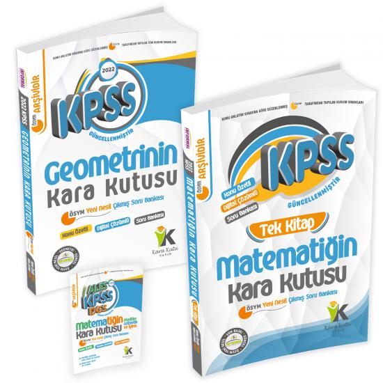 KPSS Matematik Tek Kitap ve Geometrinin Kara Kutusu Konu Özetli Dijital Çözümlü Çıkmış Soru Bankası seti