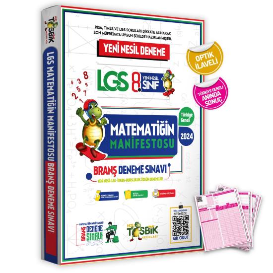 2024 LGS-BURSLULUK(İOKBS) 8.Sınıf Matematik Manifestosu Yeni Nesil Çözümlü Deneme Sınavı