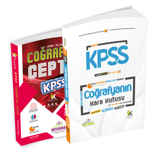  KPSS Coğrafyanın Kara Kutusu ve Coğrafya CEPTE Konu-Soru-Cevap K.Özetli Dijital Çözümlü 2li Set