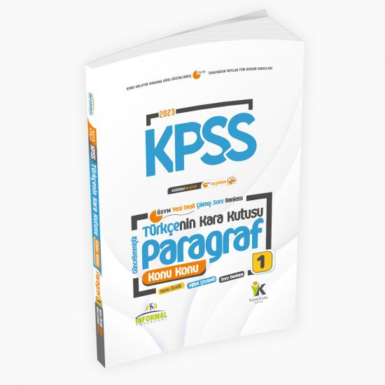 2023 KPSS Türkçenin Kara Kutusu KONU KONU PARAGRAF 1 Konu Özetli Dijital Çözümlü Çıkmış Soru Bankası
