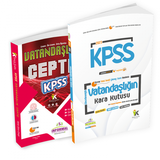 2023 KPSS Vatandaşlığın Kara Kutusu ve Vatandaşlık CEPTE Konu Özetli Dijital Çözümlü 2li Branş Seti