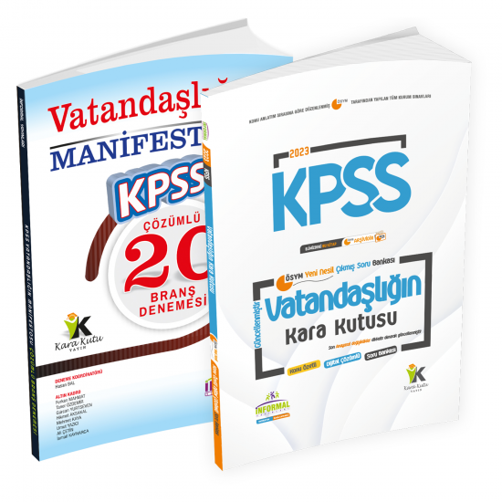 2023 KPSS Vatandaşlığın Kara Kutusu - Manifesto Branş Deneme Çözümlü Deneme ve Soru Bankası Seti