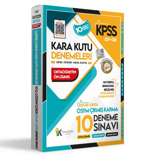 KPSS GY-GK Ön Lisans ÖSYM TÜM Arşiv SEÇME KOLAY-ORTA Çıkmış Karma Karakutu Çözümü içinde 10lu Deneme