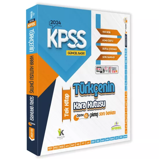 KPSS Türkçenin Kara Kutusu TEK KİTAP Konu Özetli D.Çözümlü ÖSYM ARŞİV Çıkmış Soru Bankası