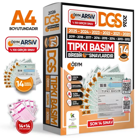 2026 DGS Sayısal Sözel ÖSYM Çıkmış Soru Tıpkı Basım 14lü Deneme Türkiye Geneli Dijital Çözümlü