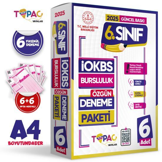 2025 6.Sınıf Topaç Yayınları ÖZGÜN İOKBS-BURSLULUK 6lı Deneme Paketi Dijital Çözümlü Türkiye Geneli