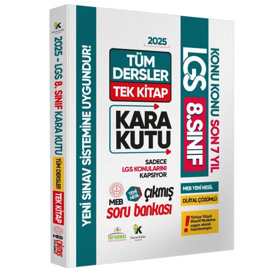 2025 LGS 8.Sınıf MEB Çıkmış Soru Bankası Konu Konu TÜM DERSLER TEK KİTAP Son 7 Yıl Video/PDF Çözümlü