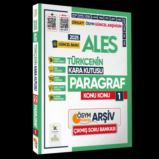 2025 ALES Türkçenin Kara Kutusu Dijital Çözümlü Konu Özetli ÖSYM Çıkmış Soru Bankası Altın Set Paket
