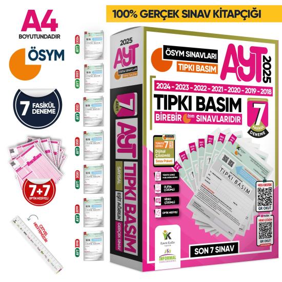 2025 AYT ÖSYM Çıkmış Soru Tıpkı Basım 6lı Deneme Paketi Türkiye Geneli Video ve Dijital Çözümlü