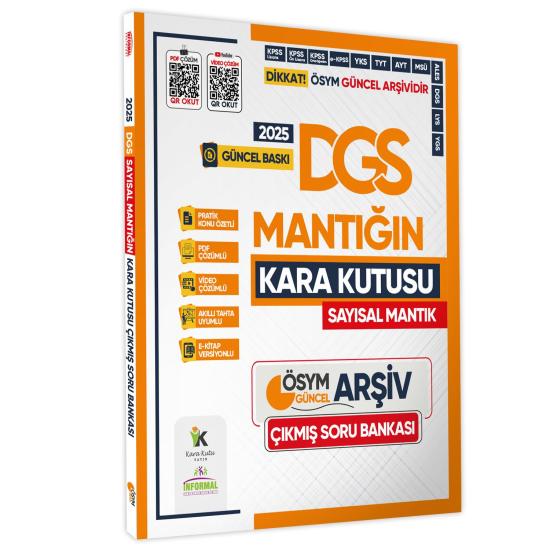 2025 DGS Kara Kutu Sayısal ve Sözel Mantık 2li Set Çıkmış Soru Bankası K. Özetli Video/PDF Çözümlü