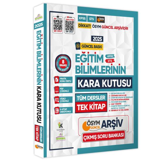 2025 MEB-AGS Eğitim Bilimlerinin Kara Kutusu TÜM DERSLER TEK KİTAP Çıkmış Soru Bankası K.Özetli Çözümlü