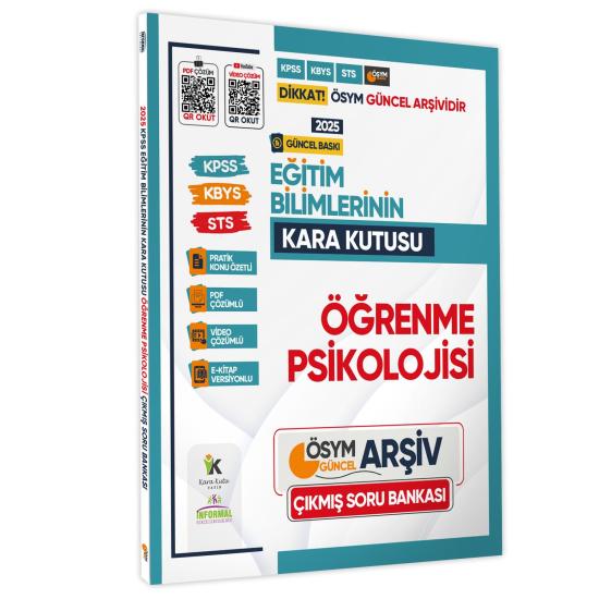 2025 MEB-AGS Eğitim Bilimlerinin Kara Kutusu ÖĞRENME PSİKOLOJİSİ Çıkmış Soru Bankası Konu Ö. Çözümlü