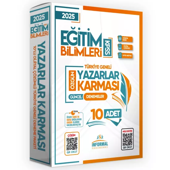 MEB-AGS Eğitim Bilimleri Yazarlar Karması Türkiye Geneli Kurumsal 10lu D. Çözümlü Paket Deneme