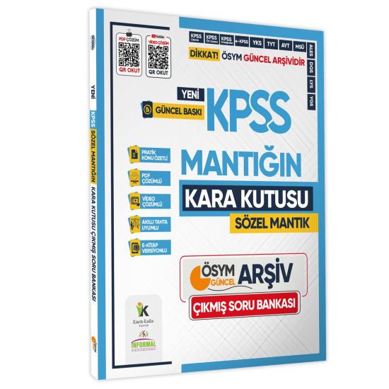 2025 KPSS SÖZEL MANTIK Kara Kutu ÖSYM Çıkmış Soru Havuzu Bankası Konu Özetli Video/PDF Çözümlü