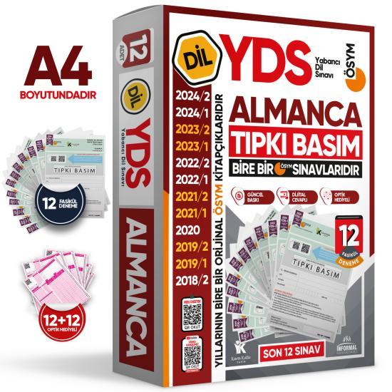 2025 YDS Almanca ÖSYM Tıpkı Basım Çıkmış Soru Deneme Paketi 12li Fasikül SETİ