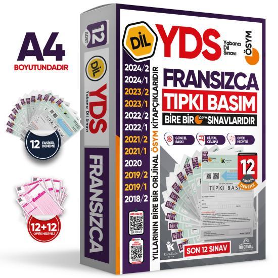 2025 YDS Fransızca ÖSYM Tıpkı Basım Çıkmış Soru Deneme Paketi 12li Fasikül SETİ
