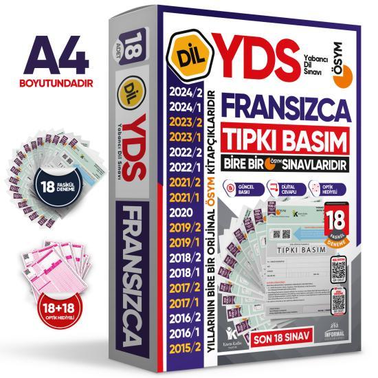 2025 YDS Fransızca ÖSYM Tıpkı Basım Çıkmış Soru Deneme Paketi 18li Fasikül SETİ