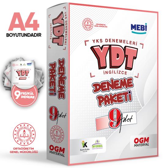 2025 ÖSYM YKS-YDT İngilizce MEBİ OGM Deneme Paketi Güncel 9lu Fasikül (Online Seri Deneme Paketi)