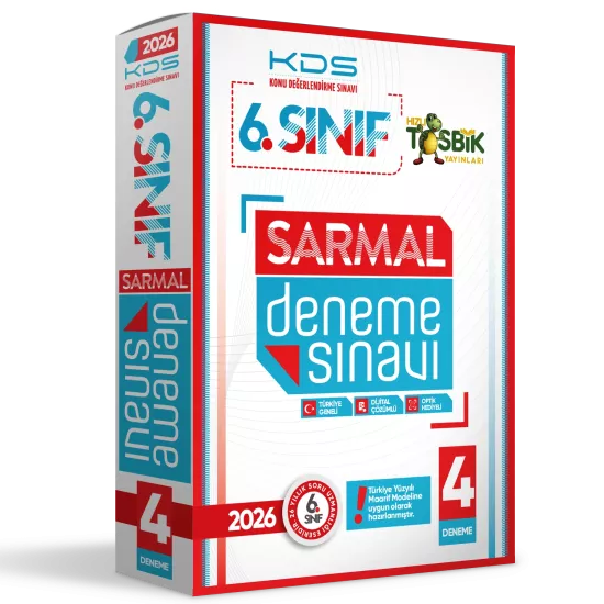 2026 6.Sınıf Yeni Sistem KDS SARMAL Deneme Paketi 4lü Türkiye Geneli D.Çözümlü Hızlı Tosbik Yayın