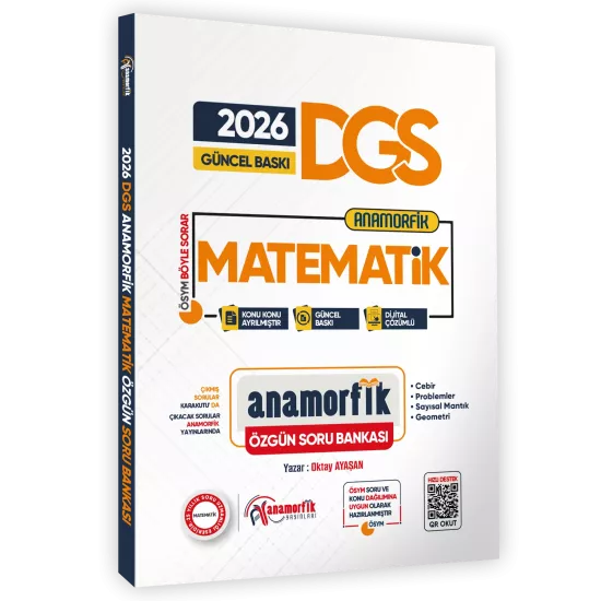 2026 DGS Yeni Sistem Anamorfik Matematik Özgün Soru Bankası Konu Konu Dijital Çözümlü