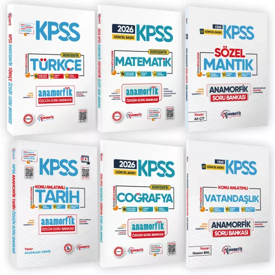 2026 KPSS Lisans-Önlisans-Ortaöğretim Yeni Müfredat Soru Bankası Seti Dijital Çözümlü Güncel Baskı